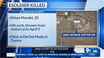 Fort Bliss soldier dies in motorcycle accident
